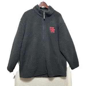 Boxercraft Sherpa Fleece Jacket 2X Smokey Gray University Of Houston UH Full Zip